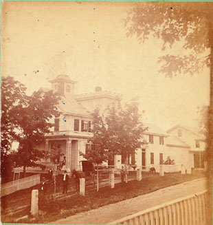 Wyer G. Sargent's home around 1870 after he raised it and added a second story.