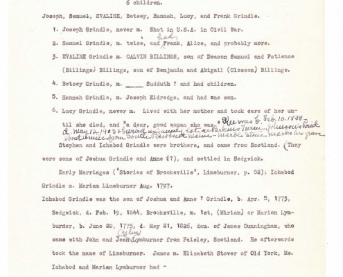 Billings genealogy by Sally Eugenia Brown - Image 16 of 44