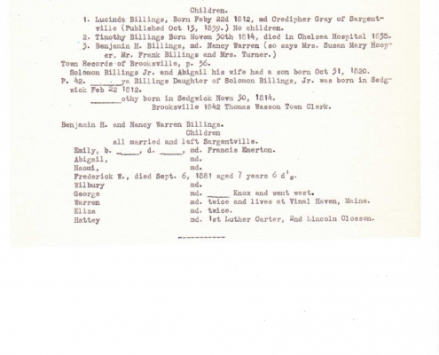 Billings genealogy by Sally Eugenia Brown - Image 25 of 44