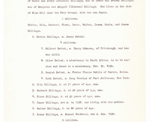 Billings genealogy by Sally Eugenia Brown - Image 37 of 44