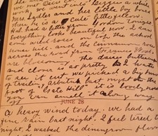 This is a copy of Minnie’s handwritten diary mention of Gate Hill. 