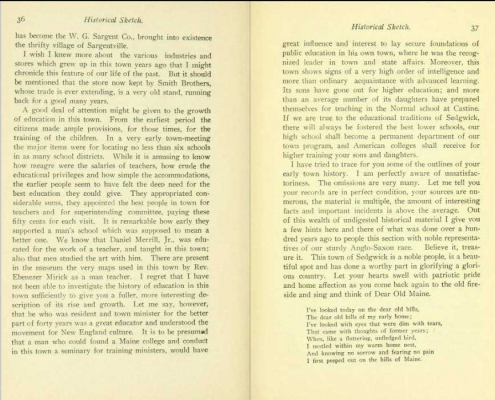 History of Sedgwick and of Rev. Daniel Merrill A.M. 1905 Image 20/34