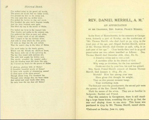 History of Sedgwick and of Rev. Daniel Merrill A.M. 1905 Image 21/34