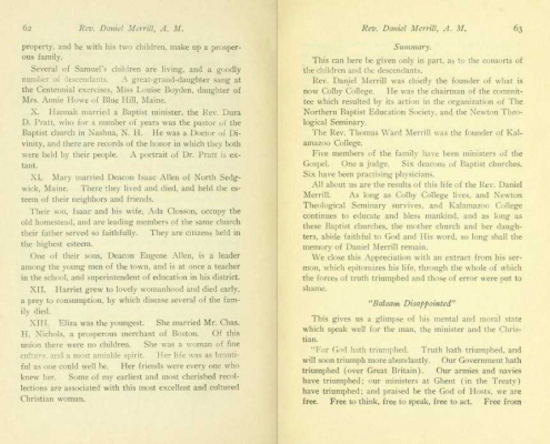 History of Sedgwick and of Rev. Daniel Merrill A.M. 1905 Image 33/34