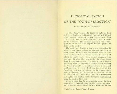 History of Sedgwick and of Rev. Daniel Merrill A.M. 1905 Image 4/34