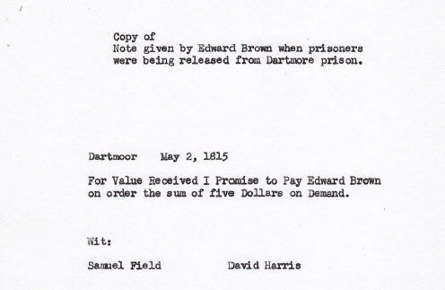 War of 1812 memoir by Edward Brown