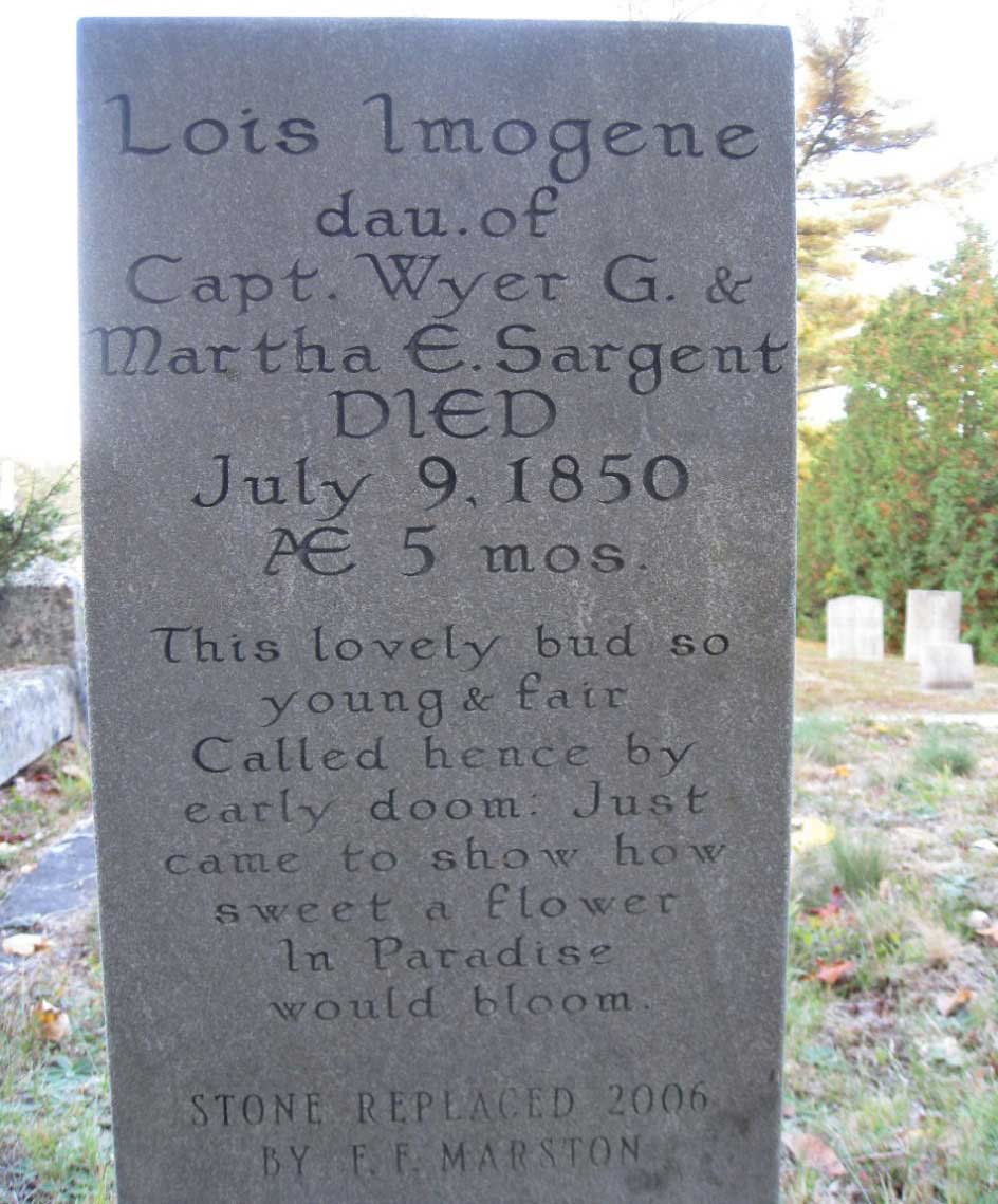 Lois Imogene Sargent’s gravestone 