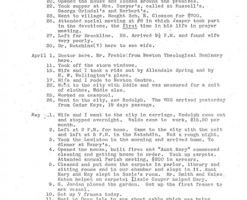 Wyer Groves Sargent Journals 1845-1900