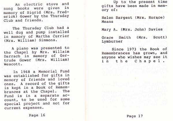 Sargentville Chapel History by Catharine Clapp Sargent Marston & Leroy Chatto