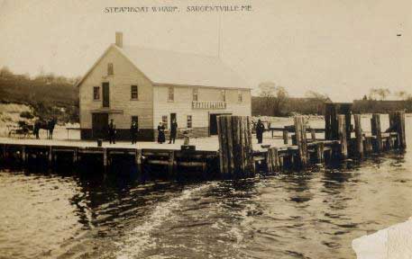 Then came the steamboats and a wharf was built in Sargentville at the end of Shore Road.