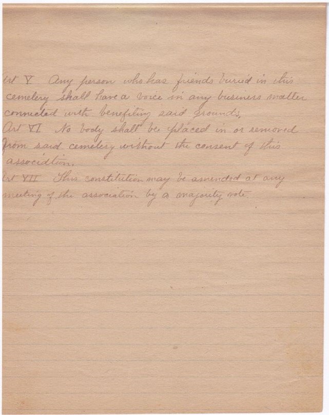 Settler’s Rest Association minutes-1904.