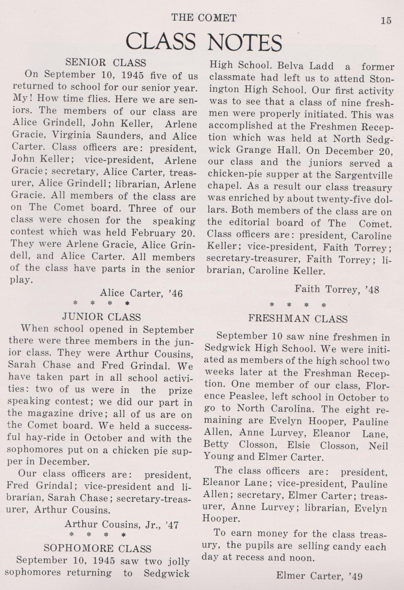 The Comet - Class Notes