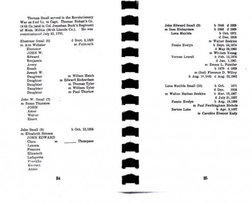 Leroy A. Chatto compiled this genealogy which includes information about several Sedgwick families.