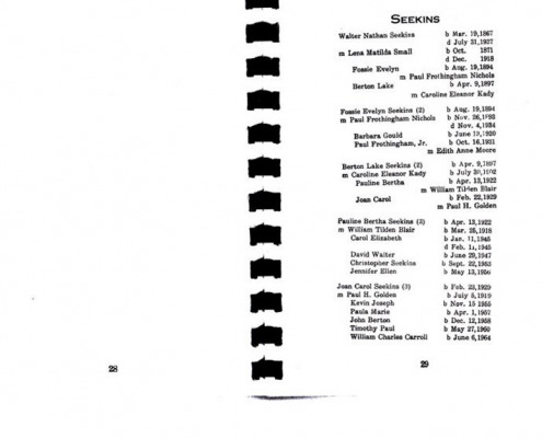 Leroy A. Chatto compiled this genealogy which includes information about several Sedgwick families.