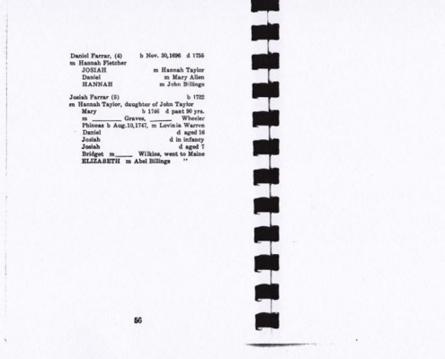 Leroy A. Chatto compiled this genealogy which includes information about several Sedgwick families.