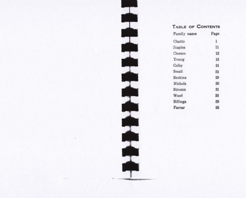 Leroy A. Chatto compiled this genealogy which includes information about several Sedgwick families.