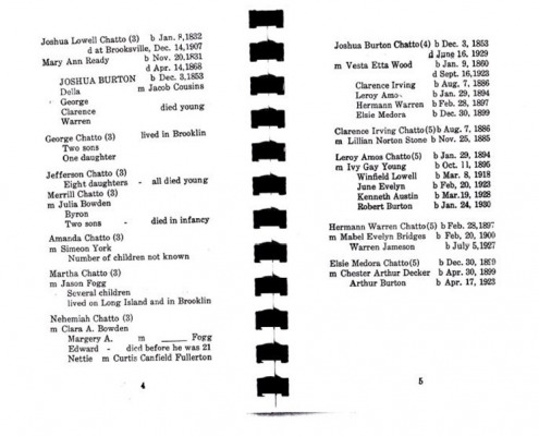Leroy A. Chatto compiled this genealogy which includes information about several Sedgwick families.