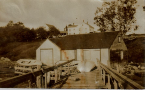 Harding’s Wharf.  The house above it was Hiram’s.