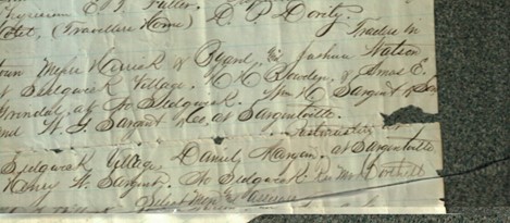 Papers found by Fred Sweet in the newel post 