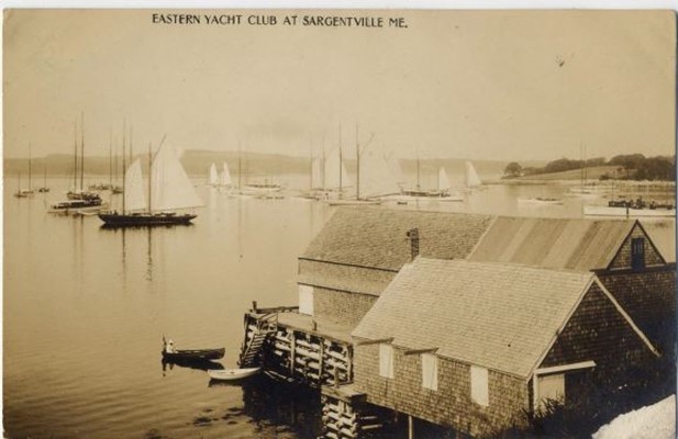 Eastern Yacht Club before construction of the Sedgwick-Deer Isle Bridge in 1939