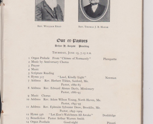 First Baptist Church of Sedgwick 100th Anniversary Program June 11-18, 1905