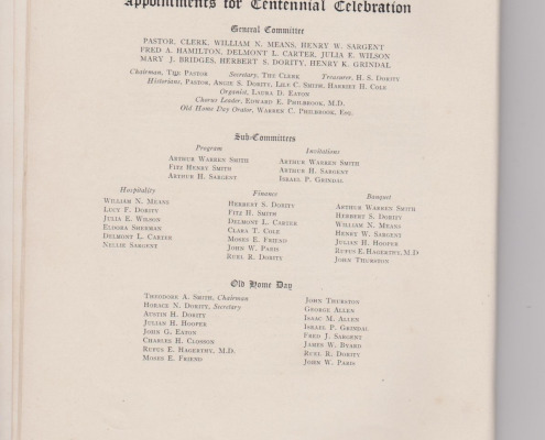 First Baptist Church of Sedgwick 100th Anniversary Program June 11-18, 1905