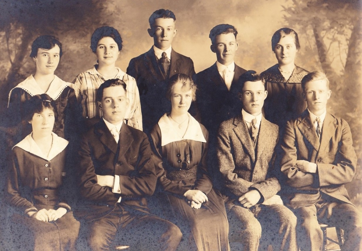 The 1918, first graduating class, of Sedgwick High School