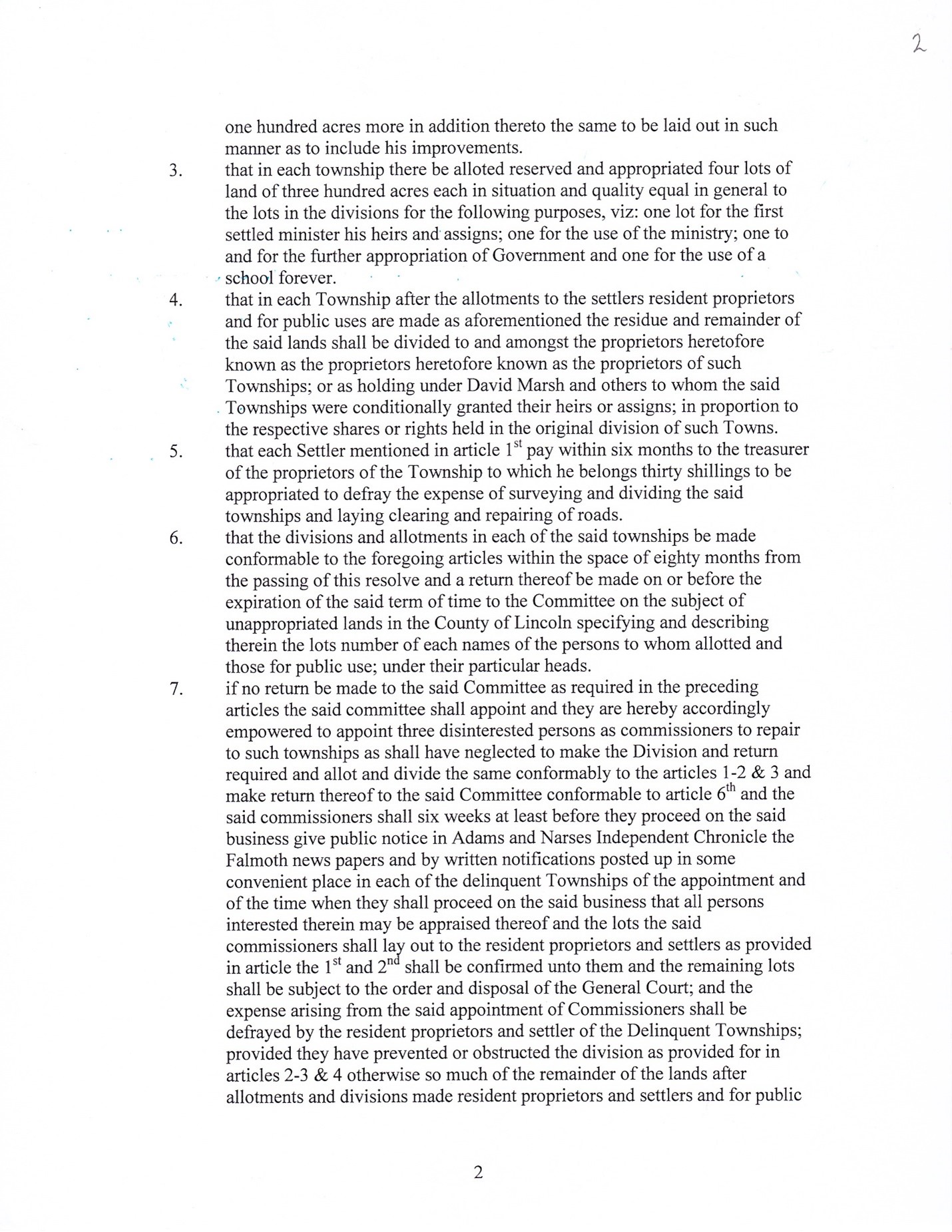 Proprietors Record Transcript by Barbara M. Grindle