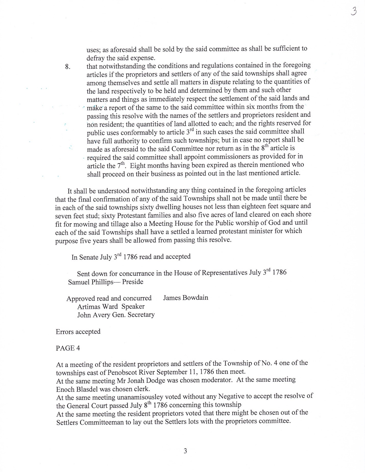 Proprietors Record Transcript by Barbara M. Grindle