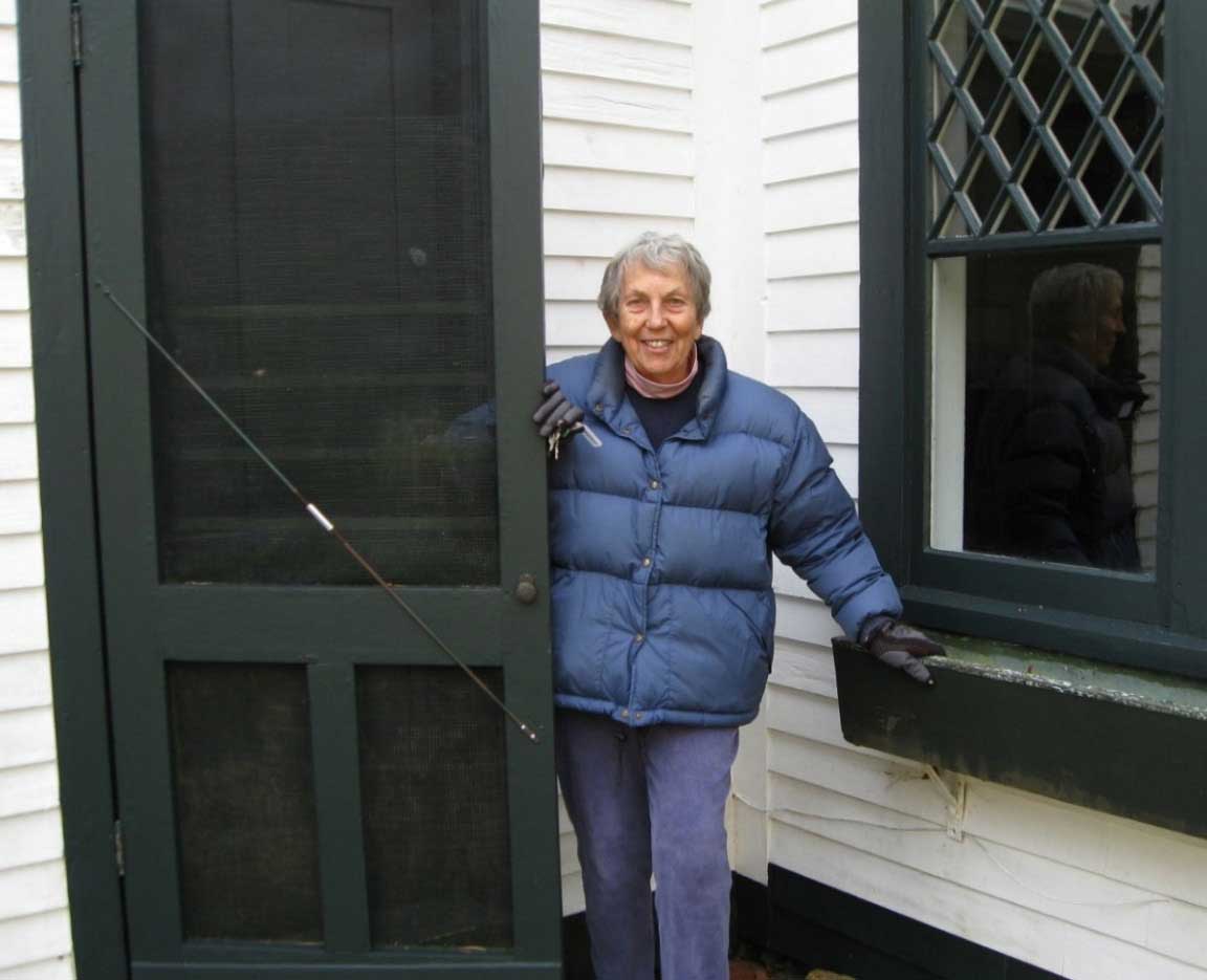 Rebecca Peck Peterson in 2014 at The Anchorage where she and her family spent many wonderful summers. 