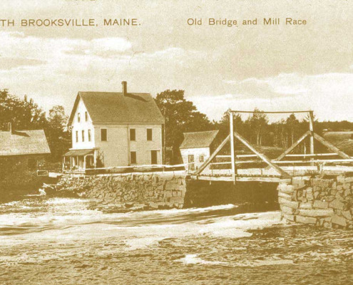 The bridge and mill race on the Bagaduce, where Brooksville and Sedgwick meet.
