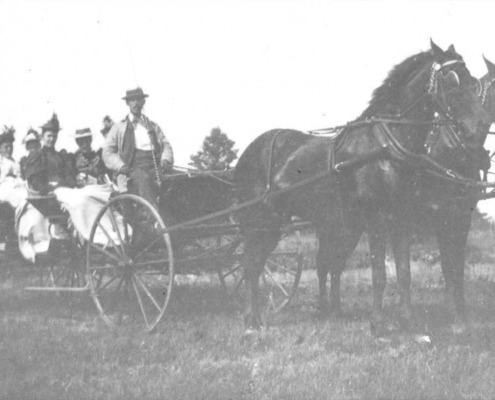 Buckboard rides were very popular at the turn of the century. Parties might go to Blue Hill for a picnic. That was a full day’s trip.