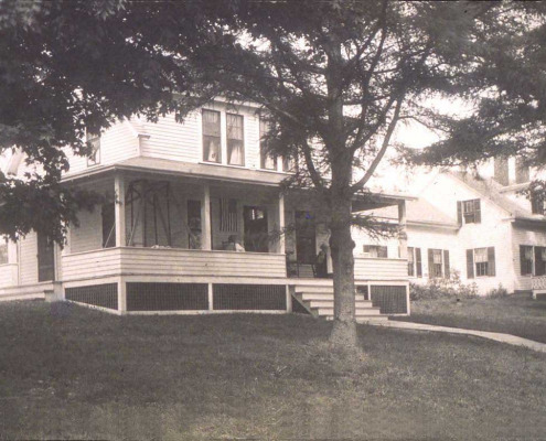 The carriage house was passed to a Gower daughter, was remodeled and evolved into a separate house.