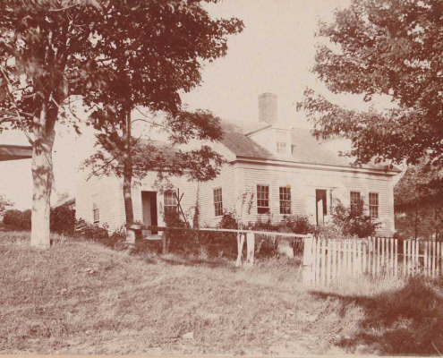 And the third is the home which was built by Abel Sawyer in 1847 It is still owned by the Simmons family, Abel and Martha Sawyer’s descendants. A porch has been added but other than that, the house design has not been altered.