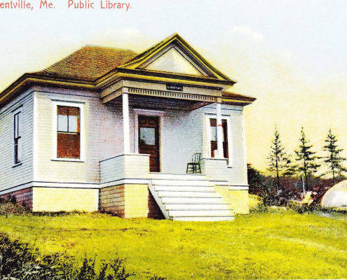 The Sargentville Library was built in 1905 with money raised by local folks and by Lida Harkness, a summer visitor and relative of Ann Conaway, who was very supportive of the library and town. Prior to that time the library had been in the sitting room of Dora Currier.