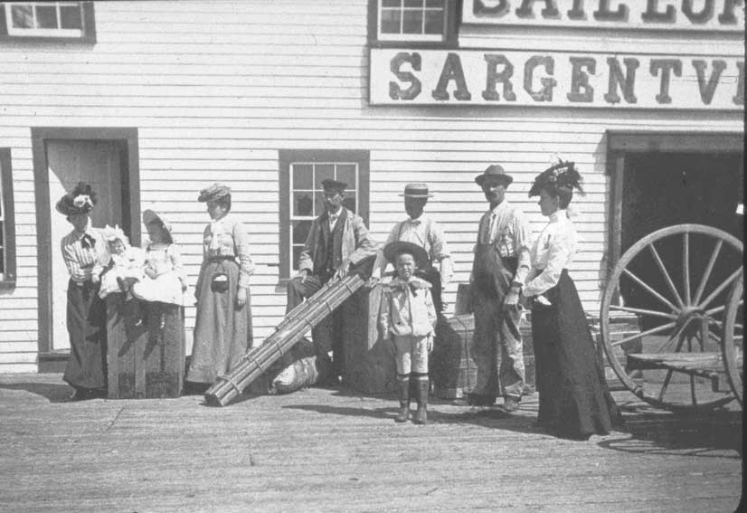 Passengers waiting at the wharf