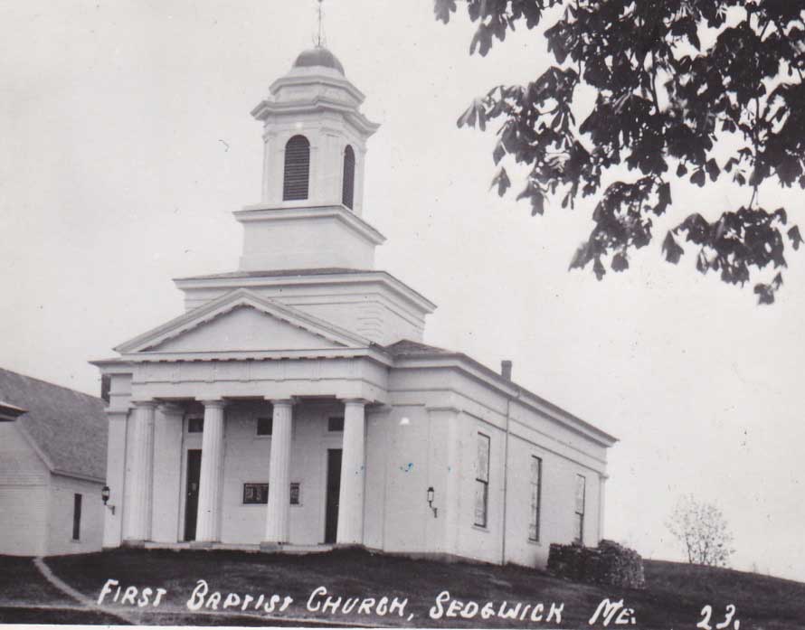 The First Baptist Church of Sedgwick, Maine.  John Means was an ardent supporter of the Church.