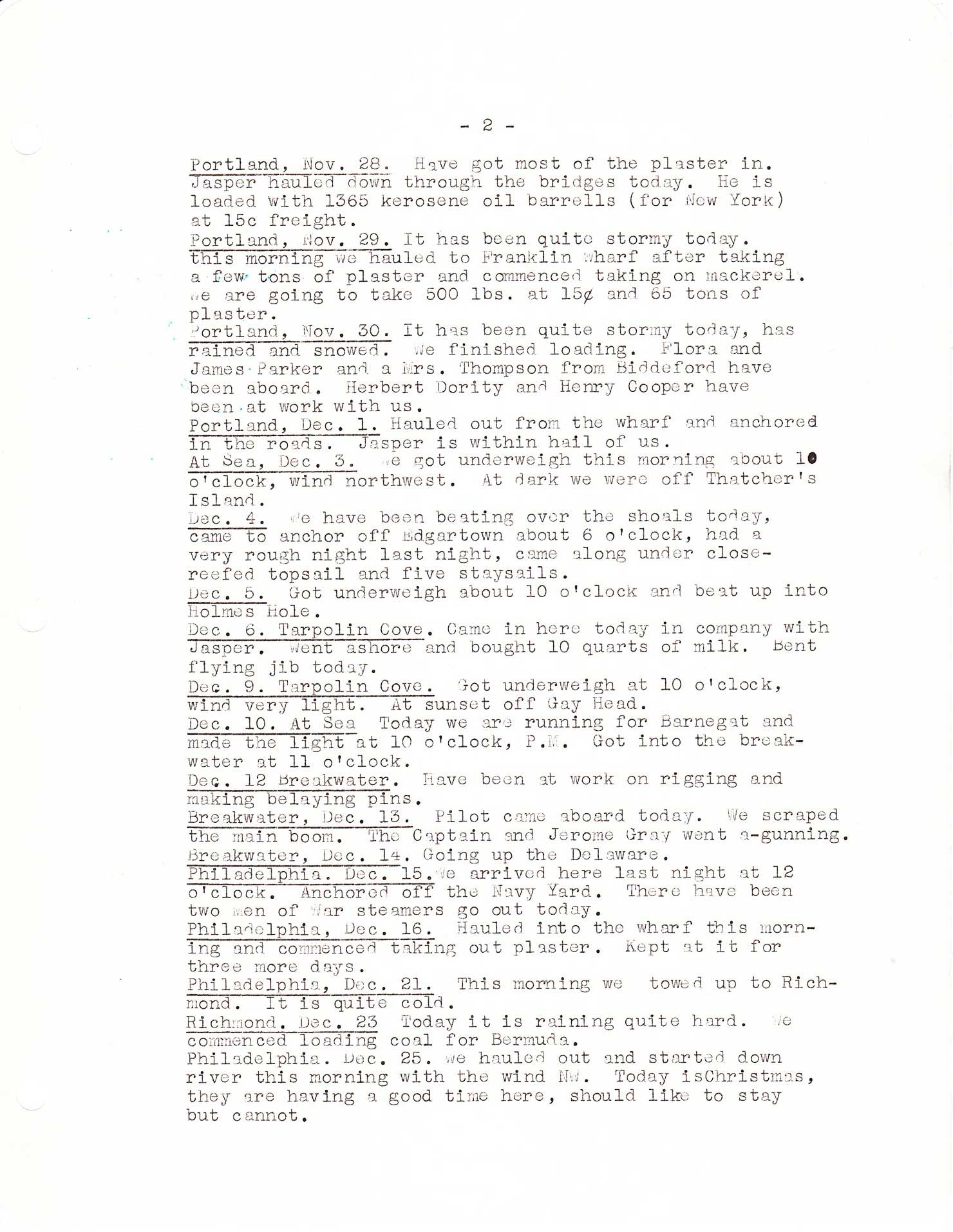 Henry Wyer Sargent’s journals