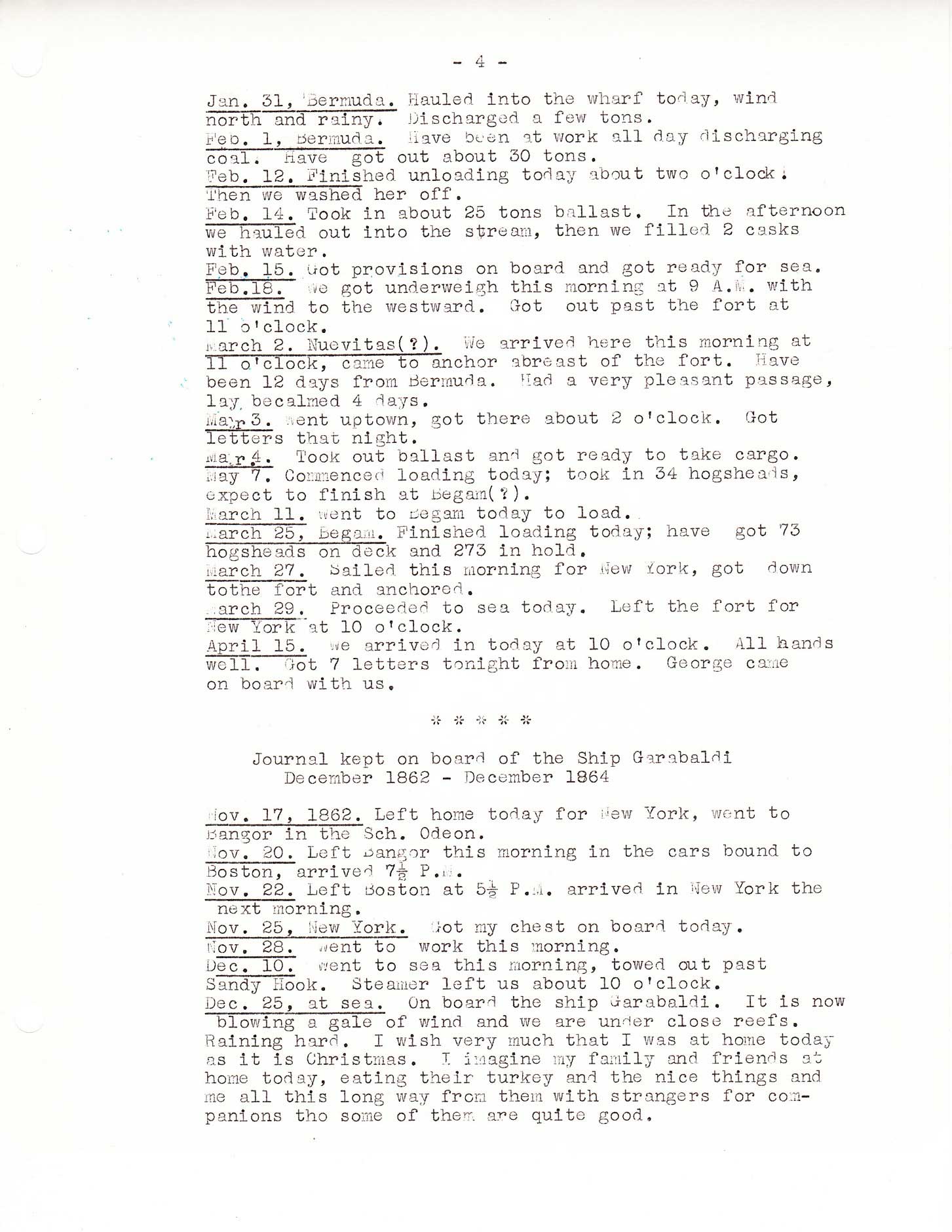 Henry Wyer Sargent’s journals