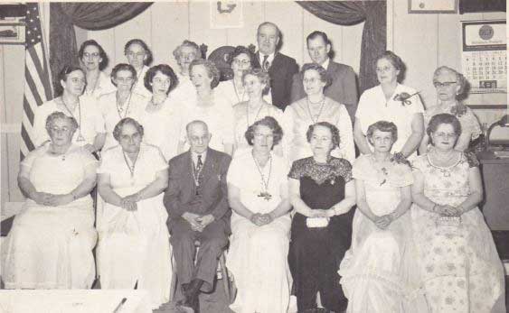 This undated photo is of the members of the Order of the Eastern Star, probably during an installation ceremony. 