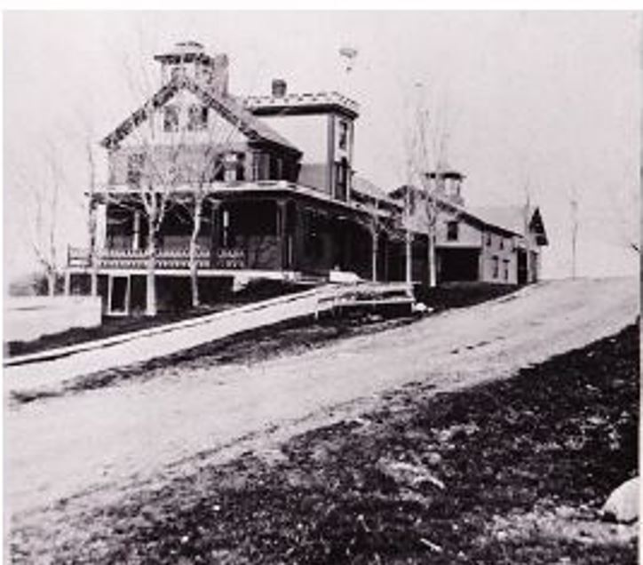 In 1868 the house was raised up by adding another floor beneath it.