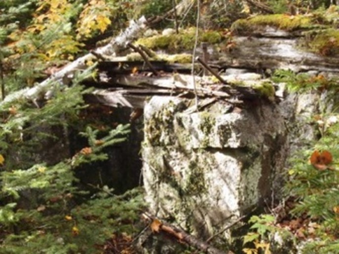 Remnants of the runway foundations