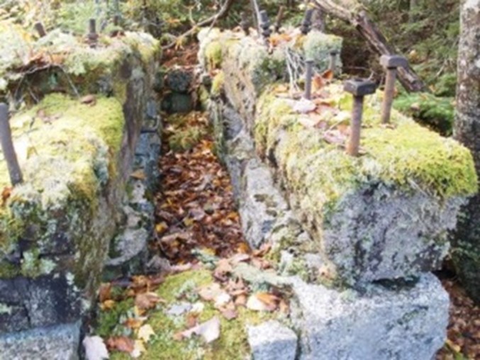 Remnants of the runway foundations