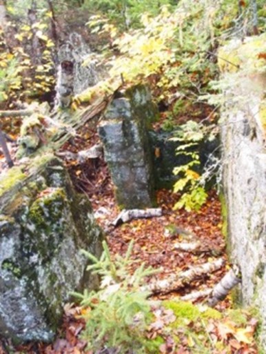 Remnants of the runway foundations