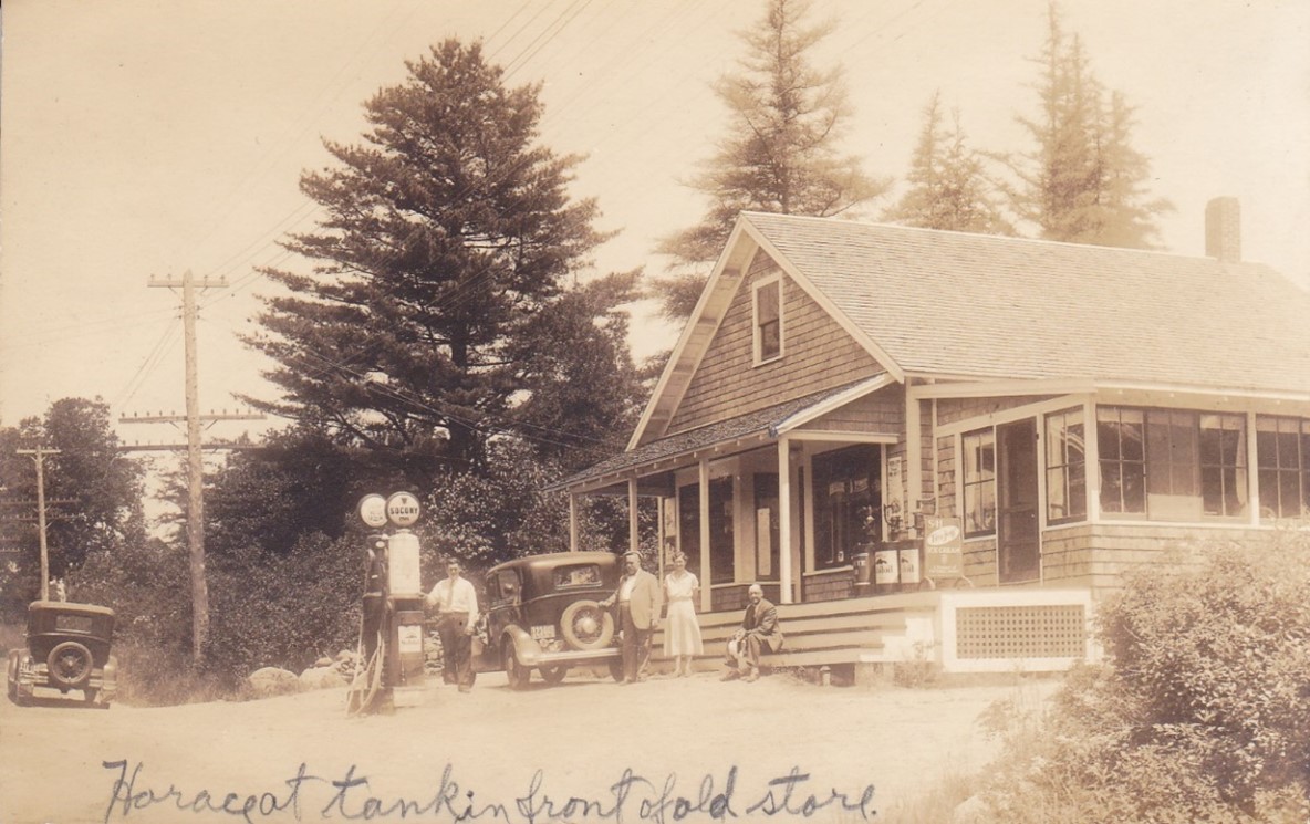 Horace and Katherine Wardwell’s general store was built in 1928. It burned in 1938 and was rebuilt by the Wardwells in the same year.  It operated until1965 when it was sold to George Walsh. The store burned in 1968 and the building now on the property is a private residence.