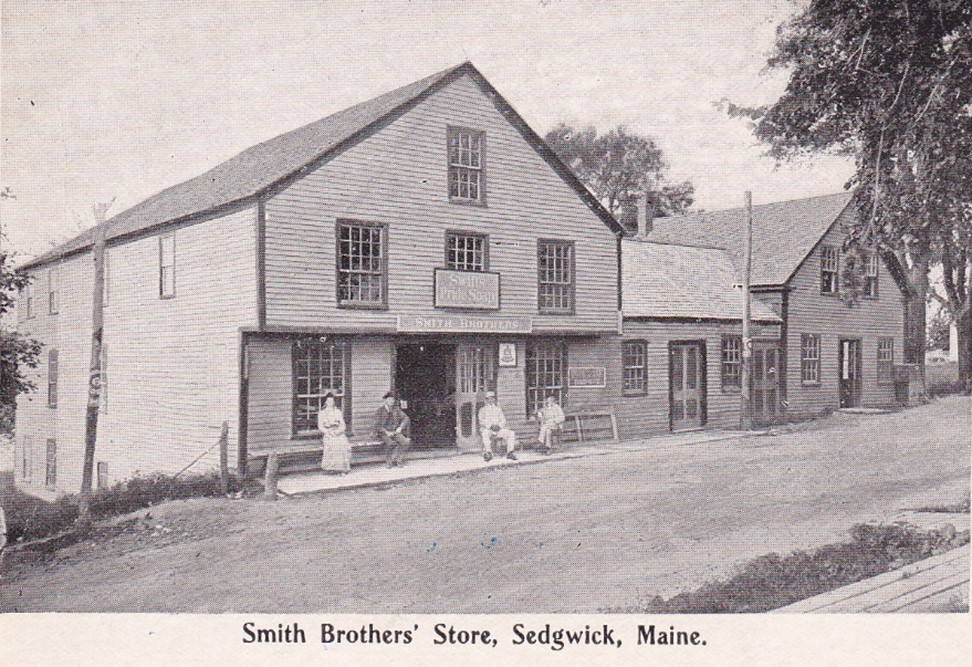 Capt. Samuel Herrick, who lived across the street, retired from the sea after the Civil War and opened a store in partnership with James Byard under the firm name of Herrick and Byard. In 1884 he took a new partner, F.A. Smith and the store operated under the name of Herrick, Smith and Co. until Herrick’s death when T.A. Smith joined his brother. It was carried on under the Smith Bros. name until 1831, when F.A. Smith died. For a few years E.G. Hayward operated the store then sold the property to Mrs. Evelyn de Latour Price.1 When Mrs. Price died the property was sold and is now a private residence.