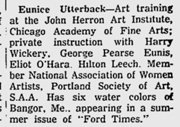Eunice Utterback news article