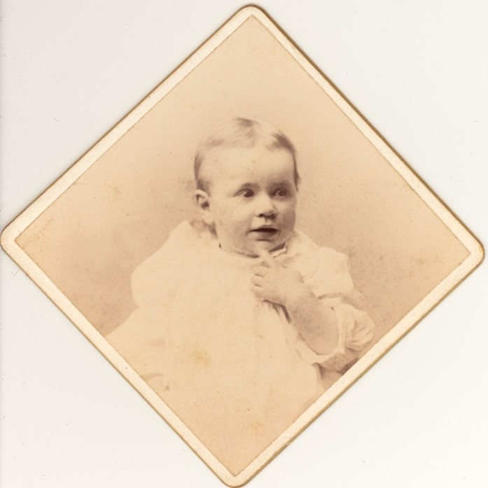 Helen Gower (loose photo in album). May 1893 Age 20 months
