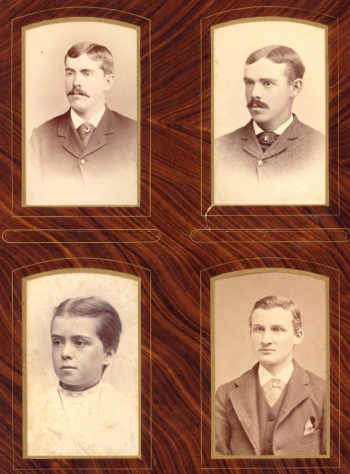 (LL) May S. Clark, Hardwick, MA., (LR) Fred Nelson Spooner, Presque Isle, ME., others unidentified