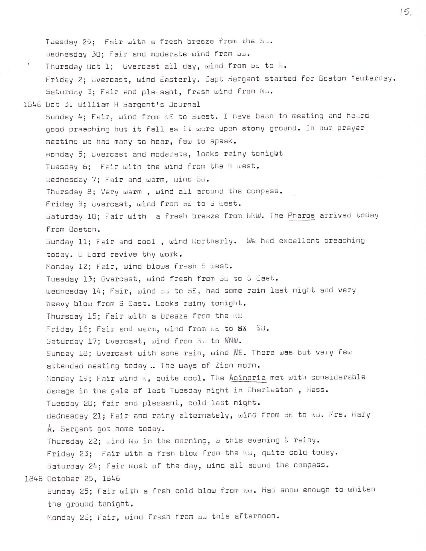 William Haskell Sargent’s Journal 1845-1849